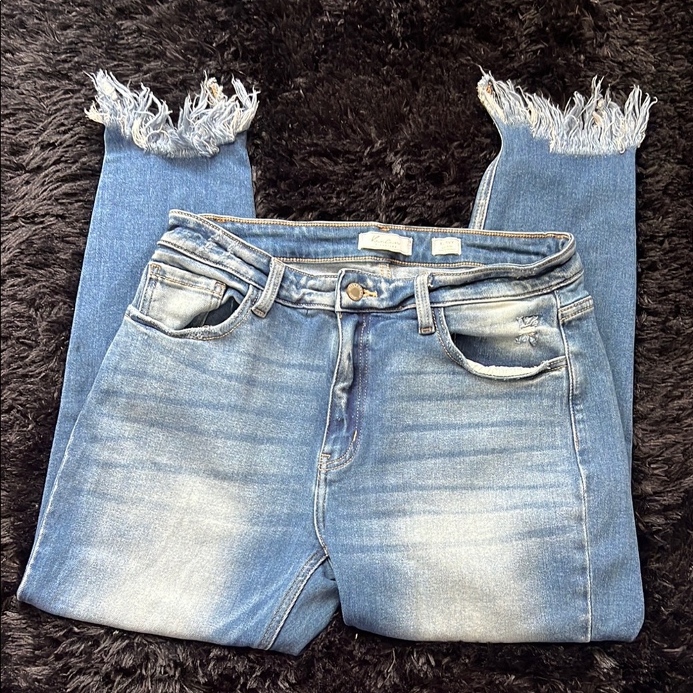 KanCan Blue Ankle Cropped Jeans